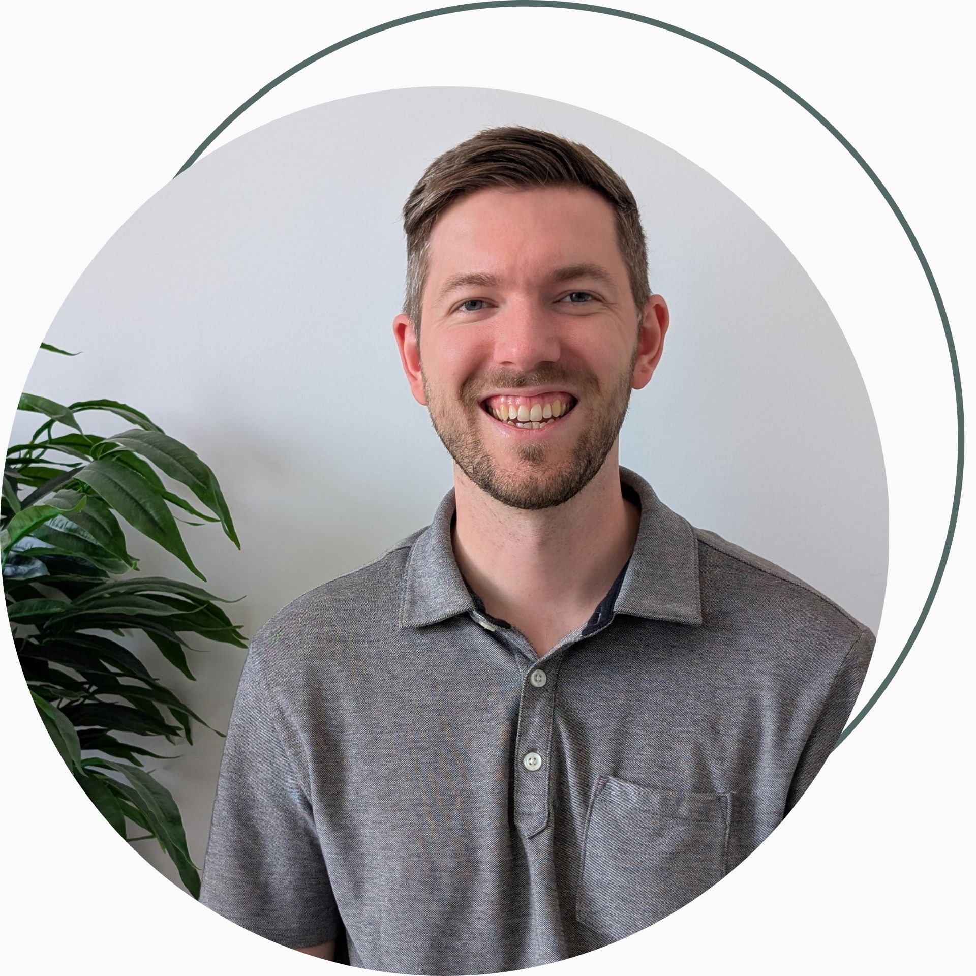 A professional photo of a man smiling